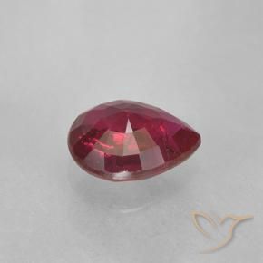 Rubino marmellata rossa naturale da 0.40 ct, Forma a pera, VS-SI