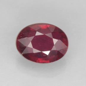 Rubino naturale rosso da 1,73 ct, taglio ovale, VS-SI