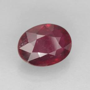 Rubino naturale rosso da 1,73 ct, taglio ovale, VS-SI