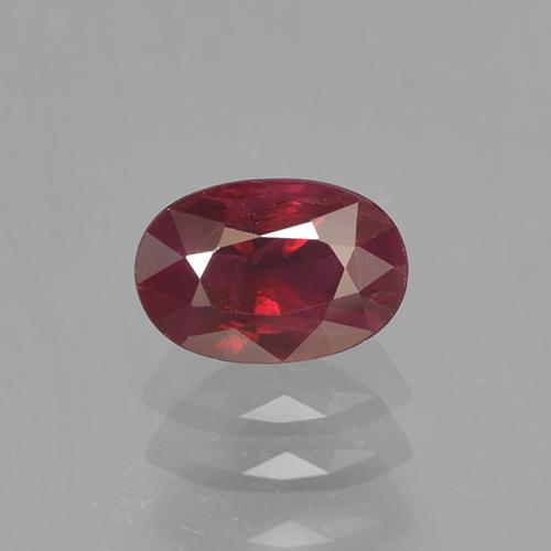Rubino rosso medio naturale da 0,62 ct, taglio ovale, VS-SI