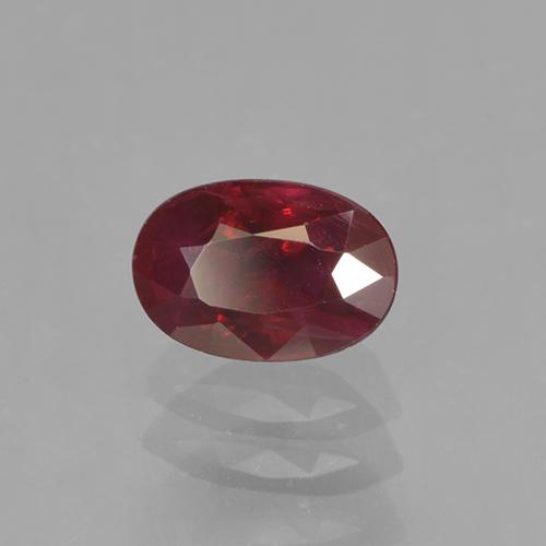 Rubino rosso medio naturale da 0,62 ct, taglio ovale, VS-SI