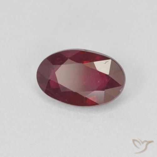 Rubino Vino rosso naturale da 0.60 ct, Ovale, VS-SI