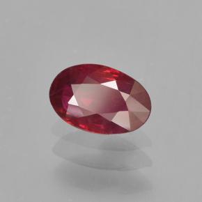 Rubino Rosso medio naturale da 0.50 ct, Taglio ovale, VS-SI