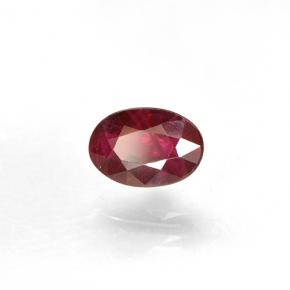 Rubino Rosso medio naturale da 0.62 ct, Taglio ovale, VS-SI