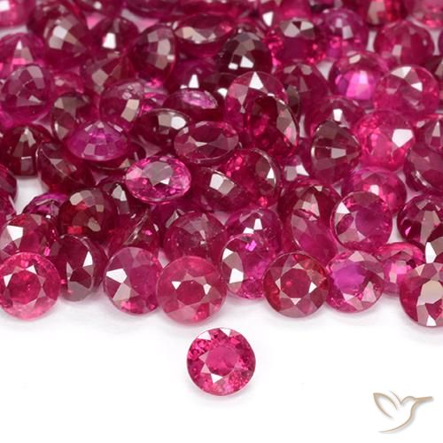 0.23ct Naturale Rosso chiaro Rubino, Rotondo, VS-SI