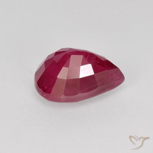 Rubino Rosso medio naturale da 1.17 ct, Forma a pera, VS-SI