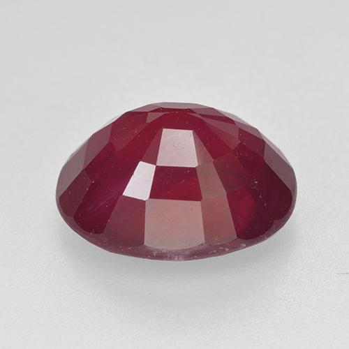 Rubino rosso scuro naturale da 6,50 ct, taglio ovale, VS-SI