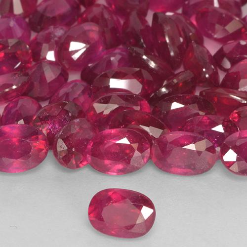 Rubino Rosa rossastra naturale da 0.74 ct, Ovale, VS-SI
