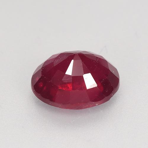 Rubino rosso medio-scuro naturale da 2,87 ct, taglio ovale, VS-SI