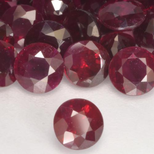 Rubino Rosso scuro naturale da 0.31 ct, Rotondo, VS-SI