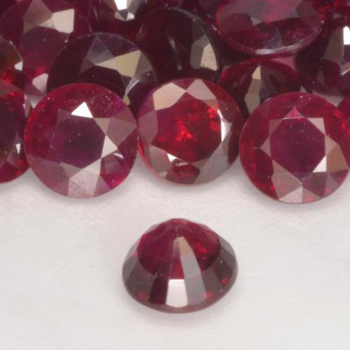 Rubino Rosso scuro naturale da 0.31 ct, Rotondo, VS-SI