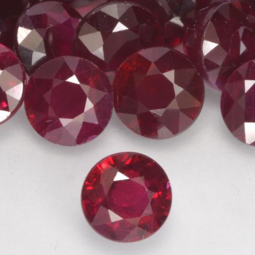 Rubino Vino rosso naturale da 0.39 ct, Rotondo, VS-SI