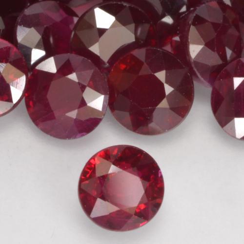 Rubino Vino rosso naturale da 0.39 ct, Rotondo, VS-SI