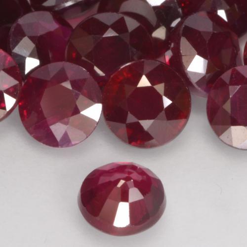 Rubino Vino rosso naturale da 0.39 ct, Rotondo, VS-SI