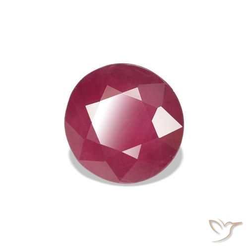 Rubino Rosso scuro naturale da 0.83 ct, Rotondo, VS-SI