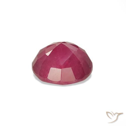 Rubino Rosso scuro naturale da 0.83 ct, Rotondo, VS-SI
