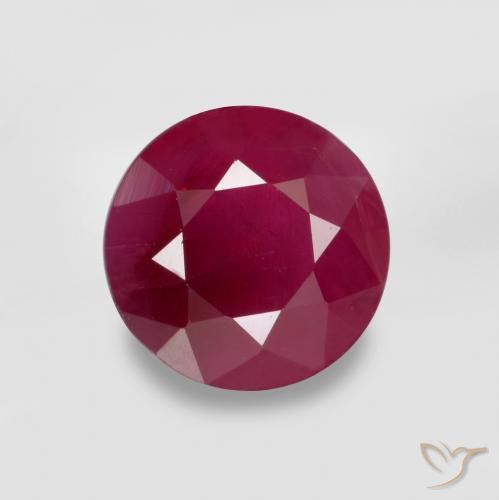 0.77ct Naturale Cremisi Profondo Rubino, Rotondo, VS-SI