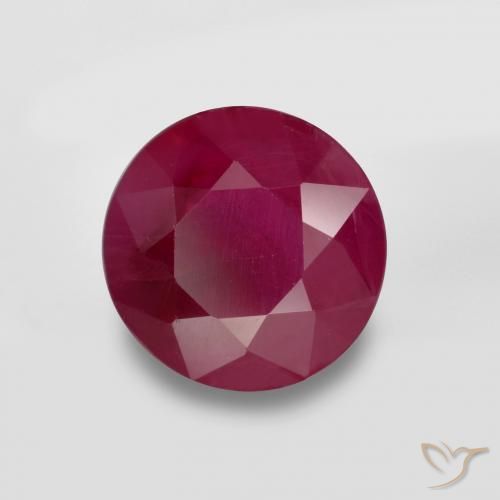 Rubino Cremisi Profondo naturale da 0.77 ct, Rotondo, VS-SI