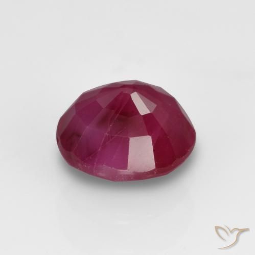 Rubino Cremisi Profondo naturale da 0.77 ct, Rotondo, VS-SI
