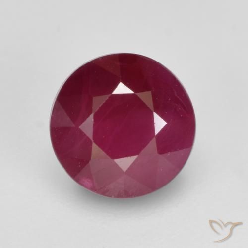 1.04ct Naturale Rosso medio Rubino, Rotondo, SI
