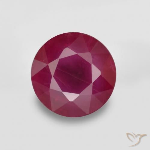 0.79ct Naturale Rosso medio Rubino, Rotondo, VS-SI