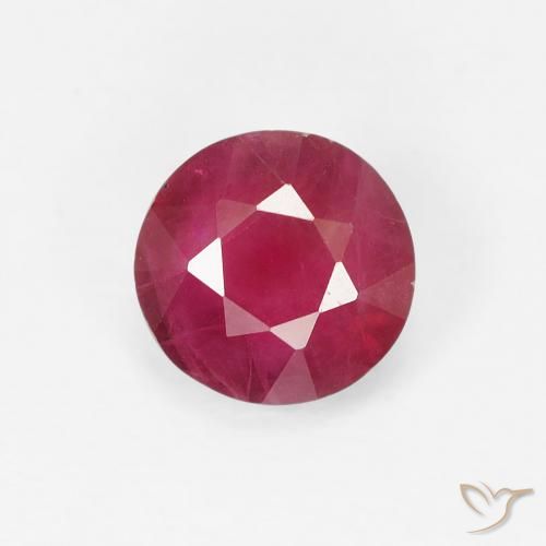 0.93ct Naturale Rosso tendente al rosa Rubino, Rotondo, VS-SI