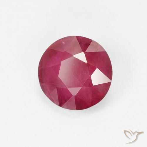Rubino Rosso tendente al rosa naturale da 0.93 ct, Rotondo, VS-SI