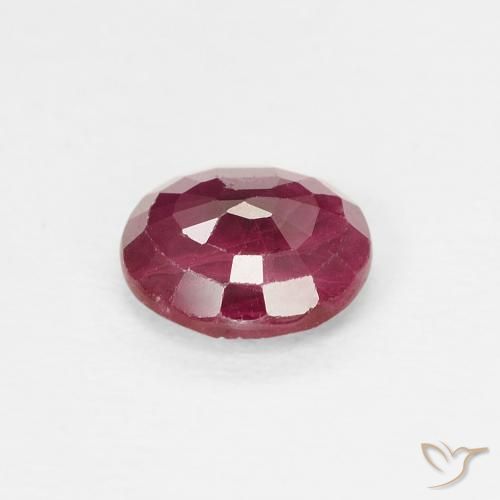 Rubino Rosso scuro naturale da 0.80 ct, Rotondo, VS-SI