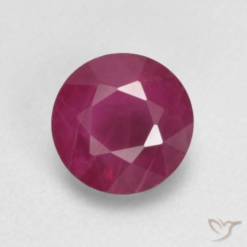 0.81ct Naturale Uva Brillante Rubino, Rotondo, VS-SI