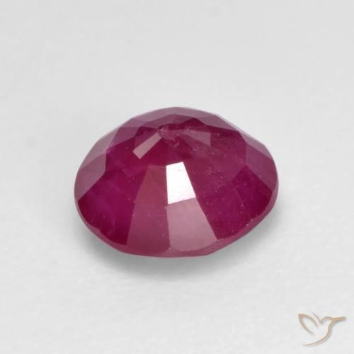 Rubino Uva Brillante naturale da 0.81 ct, Rotondo, VS-SI
