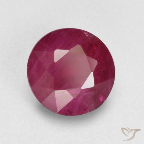 Rubino Rosso tendente al rosa naturale da 0.85 ct, Rotondo, VS-SI