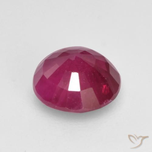 Rubino Rosso tendente al rosa naturale da 0.85 ct, Rotondo, VS-SI