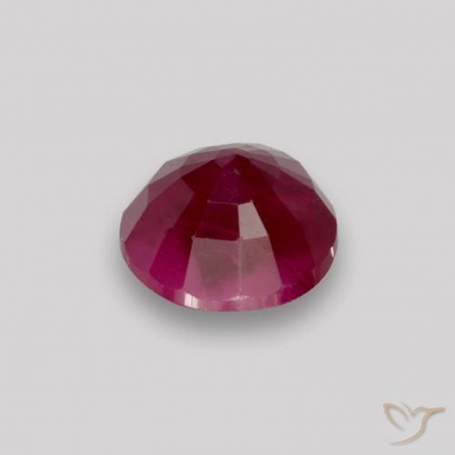Rubino Rosso scuro naturale da 0.89 ct, Rotondo, VS-SI