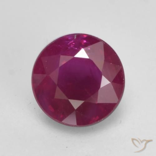 0.67ct Naturale Rosso lampone Rubino, Rotondo, VS-SI
