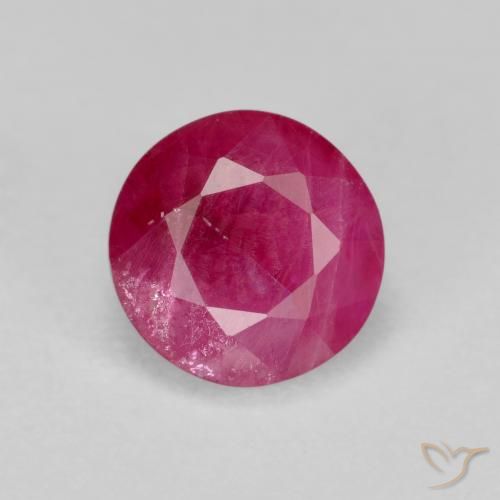 1.14ct Naturale Rosso medio Rubino, Rotondo, SI, Photo A