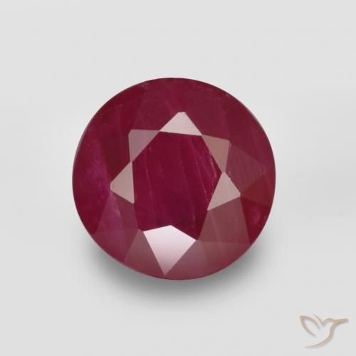 0.88ct Naturale Vino rosso Rubino, Rotondo, VS-SI, Photo A