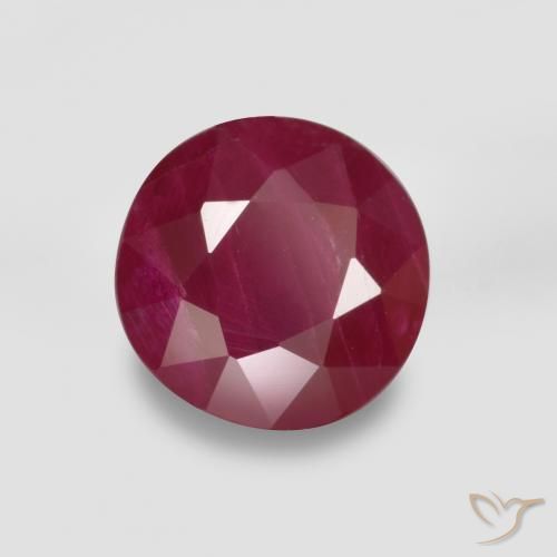 Rubino Vino rosso naturale da 0.88 ct, Rotondo, VS-SI