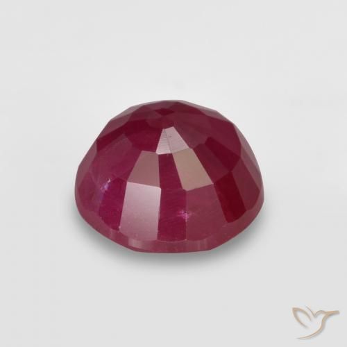 Rubino Vino rosso naturale da 0.88 ct, Rotondo, VS-SI