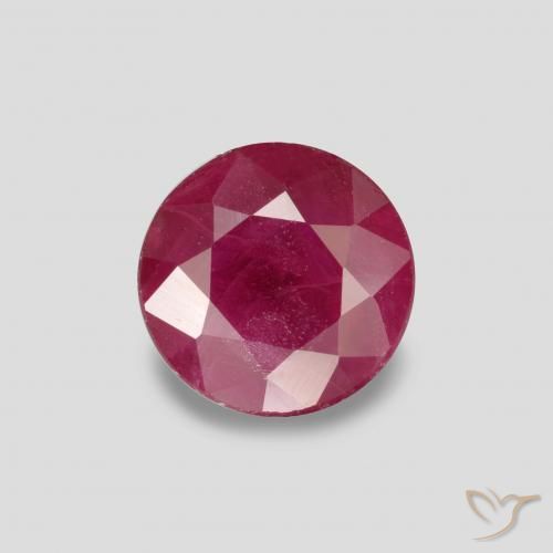 0.90ct Naturale Rosso tendente al rosa Rubino, Rotondo, VS-SI