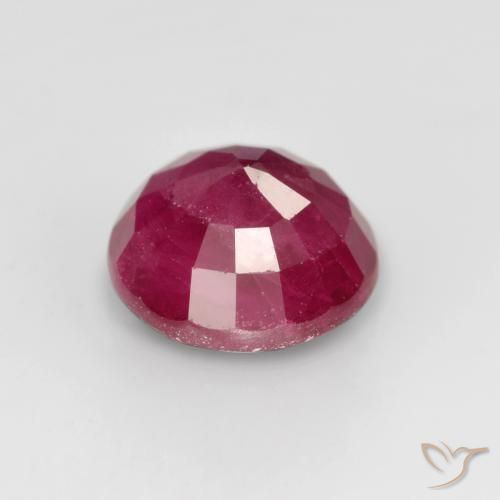 Rubino Rosso tendente al rosa naturale da 0.90 ct, Rotondo, VS-SI