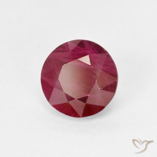 Rubino Rosso scuro naturale da 1.06 ct, Rotondo, VS-SI