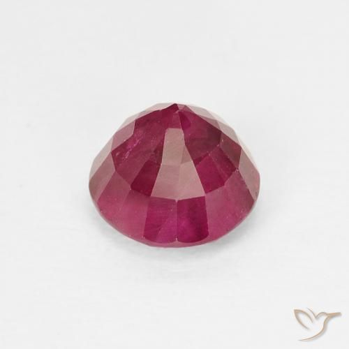 Rubino Rosso scuro naturale da 1.06 ct, Rotondo, VS-SI