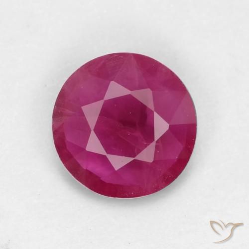 0.54ct Naturale Rosso chiaro Rubino, Rotondo, VS-SI