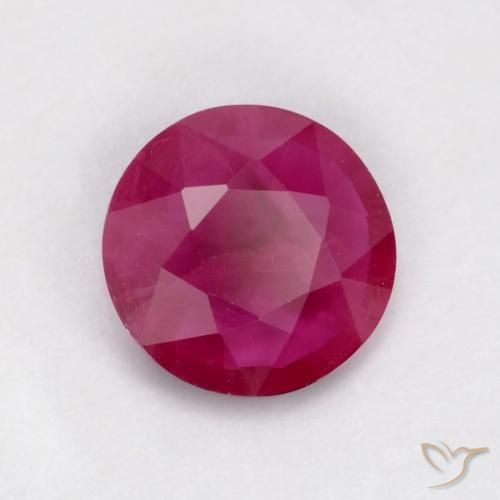Rubino Rosso chiaro naturale da 0.54 ct, Rotondo, VS-SI