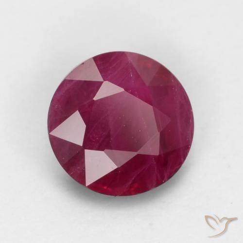 Rubino Rosso medio naturale da 0.73 ct, Rotondo, VS-SI