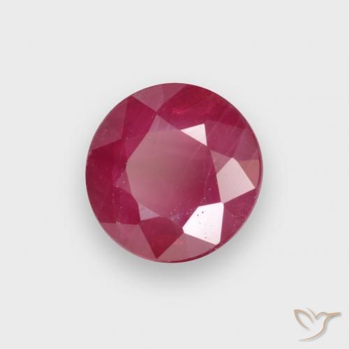 Rubino Cremisi Profondo naturale da 0.91 ct, Rotondo, VS-SI