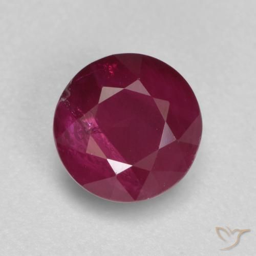0.94ct Naturale Rosso medio Rubino, Rotondo, SI