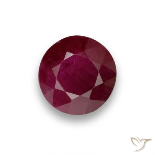 0.90ct Naturale Vino rosso Rubino, Rotondo, VS-SI