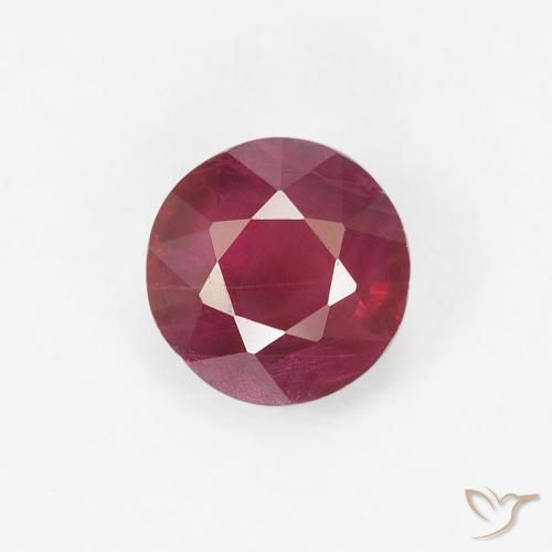 0.84ct Naturale Rosso scuro Rubino, Rotondo, VS-SI