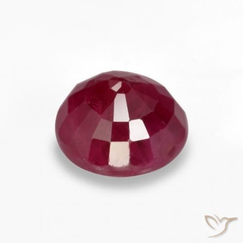 Rubino Rosso scuro naturale da 1.03 ct, Rotondo, VS-SI